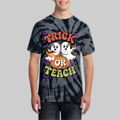 Adult Tie-Dye T-Shirt - Trick or Teach  Thumbnail