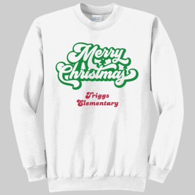 Adult Crewneck - Merry Christmas - Green & Red Thumbnail